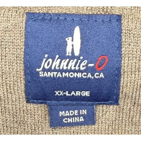 NWOT johnnie-O Men's Raynor Pullover Sweater XXL Shanty Merino Wool‎ 1/4 Zip